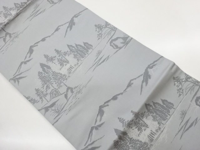 JAPANESE KIMONO / NAGOYA OBI / WOVEN MOUNTAIN SCENERY 